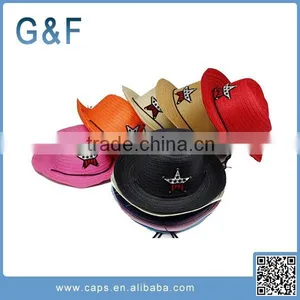 Fashion Style High Quality Straw Wholesale Kids Cowboy Hats Quality Choice thumbnail-1