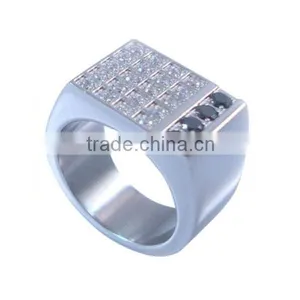 High Quality 316l Stainless Steel Ring Band Ring Sliver Ring for Men thumbnail-1