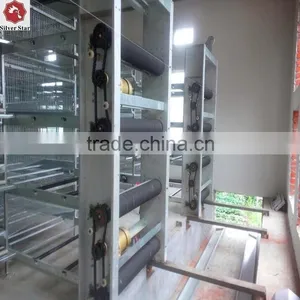 H Type Battery Automatic Egg Layer Chicken Cages/coops With PP Belt Manure Removal System thumbnail-3