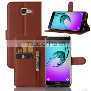 High Quality Leather Holster Card Wallet Folio Stand Flip Case Cover for Samsung GALAXY A9 thumbnail-1