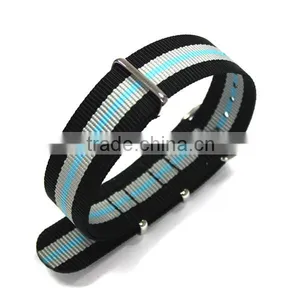 Stitching Striped 1 Piece Nylon Watches Bands Straps thumbnail-5