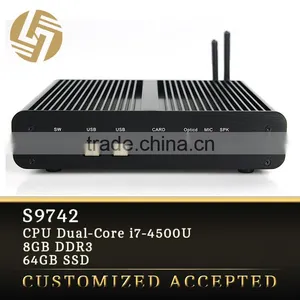 Intel Mini pc i7 Dual Core Turbo Boost 3.00GHz 8G Ram SSD Thin Computer Processor thumbnail-1