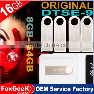 Original DTSE9 USB Flash Drive 64GB 8GB 16GB 32GB Class 10 With Blister Packing, Wholsale WaterProof Metal USB Flash Key thumbnail-1