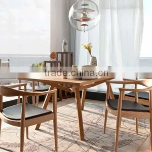 The Kennedy President Election Replica Wood Hans Wegner Chair Designer Wood Dining Chair thumbnail-6