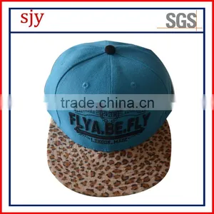 Leather Leopard Snapback Hats and Caps With Custom Embroidery Logo on Sale (high-quality) thumbnail-1