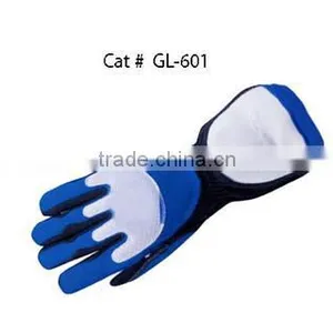 White And Blue Karting Gloves thumbnail-1