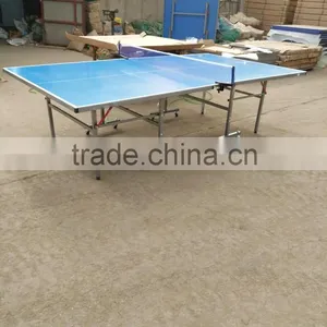 15/18/25mm Outdoor Aluminium Foldable & Movable Table Tennis Table thumbnail-1
