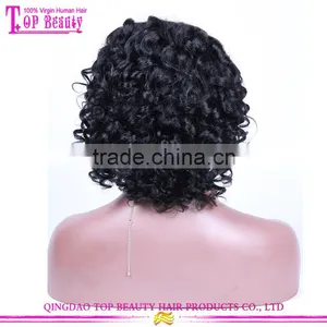 10 Inches Short Hair U Part Wig For Sale 150 Density Curly Style Cheap U Part Human Hair Wigs thumbnail-3