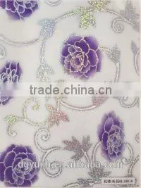 Newest Transparent Crystal Flowers Pattern Tablecloth With Straight/wave Edge thumbnail-1