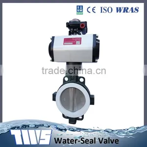 China Suppliers Cast Iron 10 Inch Ptfe Seat Wafer Type Butterfly Valve With Pneumatic Actuator thumbnail-2