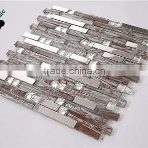 SMJ02 Glass Strip Mosaic Irregular Modern Mosaic Beautiful Glass Mosaic thumbnail-4