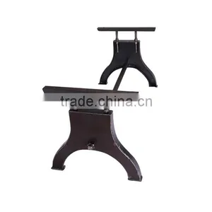 Adjustable Height Wooden Dining Table With Metal Legs thumbnail-2