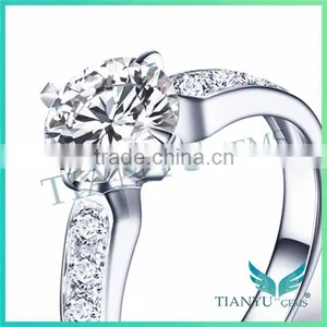 Diamond Jewellery 925 Sterling Sliver Wedding Rings 9 Hearts & Flower VVS1 E-F Round Cut Moissanite Diamond Grils Rings Price thumbnail-2
