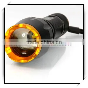 1600LM 5-Mode Zoomable White Light XM-L T6 Led Flashlight Black thumbnail-1