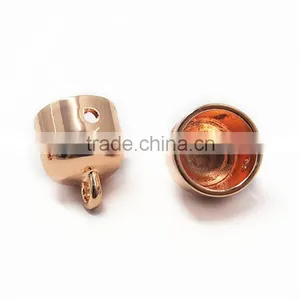 Gold Metal End Cap For Leather Cord thumbnail-3