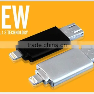 Paypal Acceptable Custom Logo 3 in 1 Usb Flash Drive u Disk for Mobile and Computer thumbnail-3