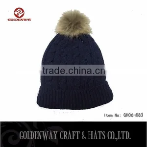Navy Color Men's Warm Winter Hats to Decorate thumbnail-1