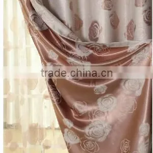 Customized Window Curtain Fabric, Jacquard Fabirc 038 Fire Retardant Blackout Fabric for Bedroom thumbnail-1