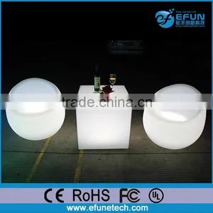 PE Party/salon Bar Stool Furniture,white Plastic Fancy Shape Led Egg Chair thumbnail-1