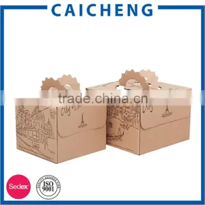 Recycled Materials Feature and Hand-held Kraft Paper Cake Box thumbnail-1