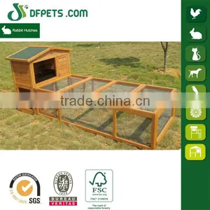 DFPETS DFR020&Run Wholesale Wooden Rabbit Cage With Wire Mesh Run thumbnail-1