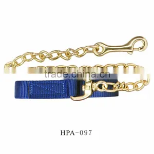 Deluxe Nylon Webbing Lead Rope With Chain thumbnail-1