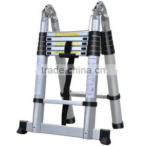 New Type 3.8m Multi-purpose Aluminum Telescopic Aluminum Ladder /folding Ladder EN131 Standard thumbnail-1