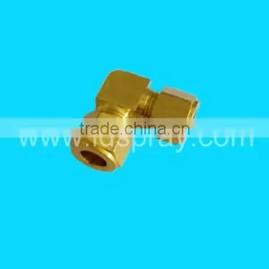 Brass Threaded Ferrule 9.52mm Elbow 90degrees Connector thumbnail-2