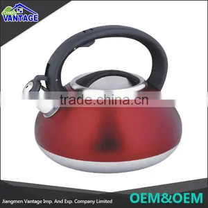 Stainless Steel Multi Color Flat Bottom Tea Kettle, Whistling Tea Kettle for Home thumbnail-3