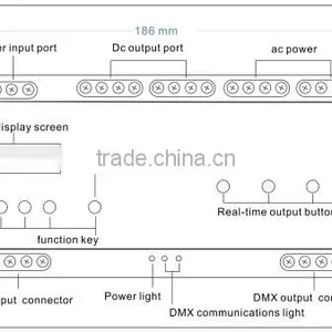High Quality and Huge Capacity 4CH 5A Rail Dmx 512 Light Controller thumbnail-4