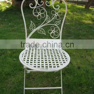 Antique White Foldable Outdoor Children Table Chair Set thumbnail-3