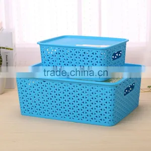 N518 House Hold Plastic Storage Box Big Storage Organizer Home Storage Basket thumbnail-1