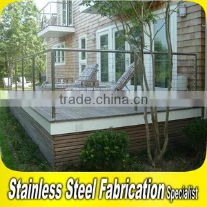 304 Stainless Steel Stair Railing Prefab Outdoor Metal Railing thumbnail-1