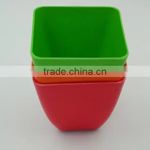 Square Bamboo Fiber Decorative Flower Pots thumbnail-1