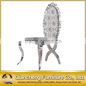 Delicate Printing PU Stainless Steel Chair Wedding Chair thumbnail-1