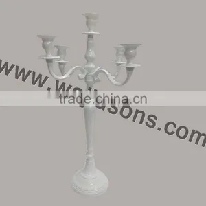 White Aluminium Floor Standing Candelabra thumbnail-1