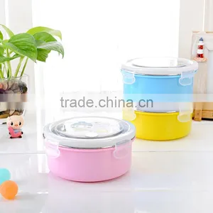 Stainless Steel Colorful Round Lunch Box/food Carrier thumbnail-6