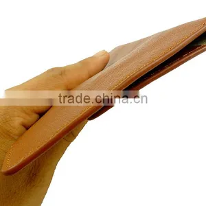 Personalized Passport Holder in Brown Leather Passport Cover thumbnail-3