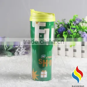 16OZ Double Wall Plastic Insulated Coffee Mug With Paper Insert thumbnail-2