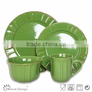 Embossed Solid Color Cheap Dinnerware Set thumbnail-3