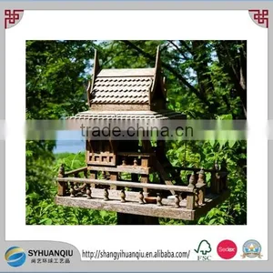 Wooden Bird House With Courtyard thumbnail-1