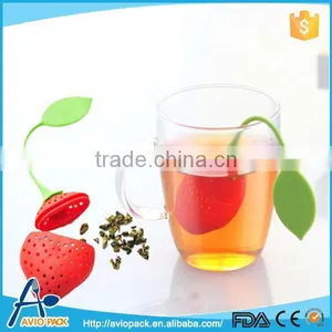 Non-toxic Silicone Tea Infuser in Strawberry Shape thumbnail-1
