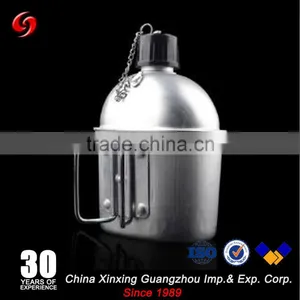 1L Aluminum Canteen Militaary Water Bottle With Cotton Canvas Carrier Bag thumbnail-1