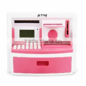 2015 Mini Children Kids Games Plastic Voice ATM Bank Toy Money Saving Banks From ICTI Dongguan Manufacturer thumbnail-2