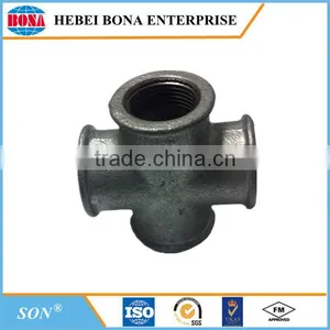 Best Selling Malleable Iron 4 Way Pipe Fitting Cross thumbnail-2
