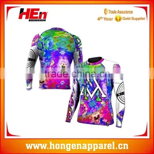 Hongen Apparel Sublimation Printing Sportswear Custom Mma Rash Guard thumbnail-1