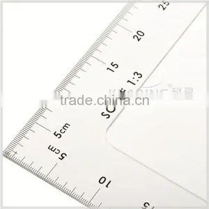 Kearing OEM Plastic Set Square Scales / Sew Scale Ruler 1: 3,plastic Transparent Triangle Scale Ruler # DM20 thumbnail-2