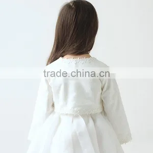 Bolero Jacket for Little Girl Baby Lace Flower Sweet Wedding Dress Tops thumbnail-3