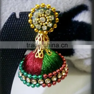 FACTORY DIRECT!!! Handmade Silk Thread Earrings thumbnail-1