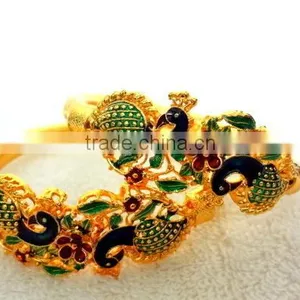 Fashion Bracelet Indian Design, Hand Enamelled Cuff Bracelet thumbnail-4
